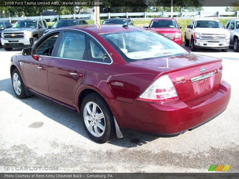 Merlot Metallic / Camel 2008 Ford Taurus Limited AWD