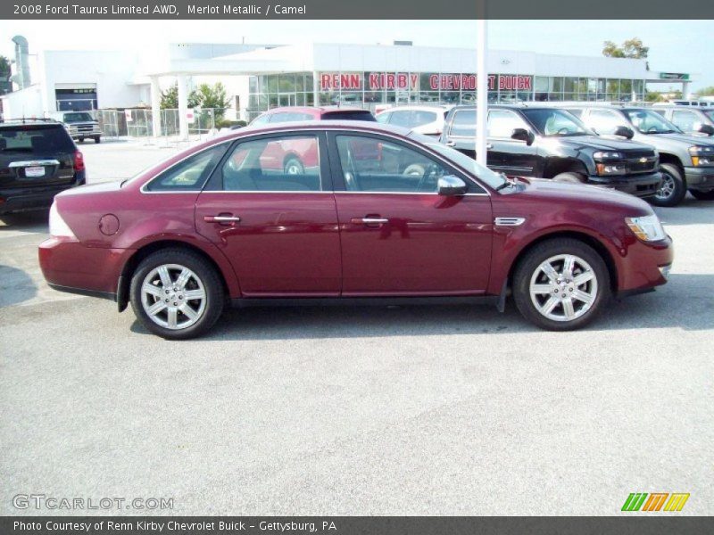 Merlot Metallic / Camel 2008 Ford Taurus Limited AWD