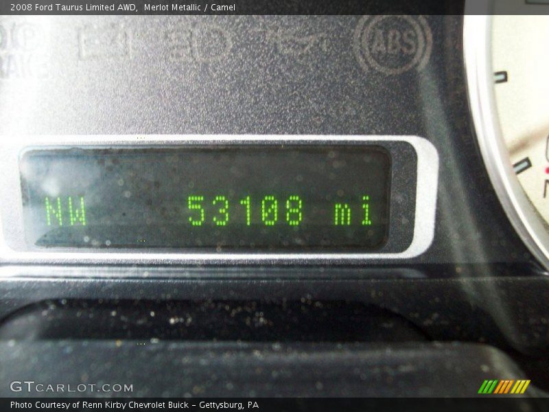Merlot Metallic / Camel 2008 Ford Taurus Limited AWD