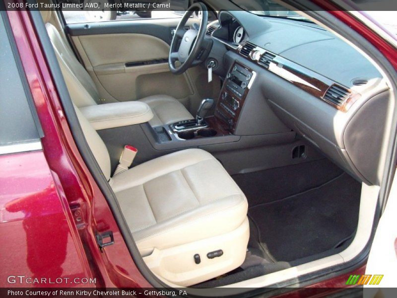 Merlot Metallic / Camel 2008 Ford Taurus Limited AWD