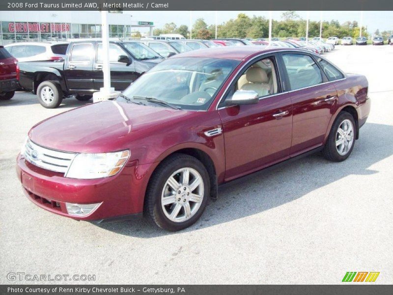 Merlot Metallic / Camel 2008 Ford Taurus Limited AWD