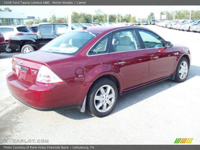 Merlot Metallic / Camel 2008 Ford Taurus Limited AWD