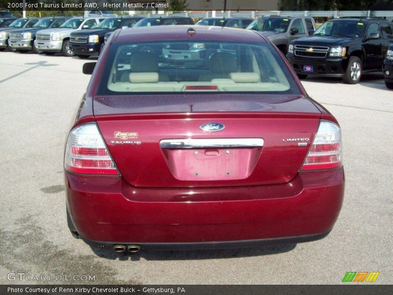 Merlot Metallic / Camel 2008 Ford Taurus Limited AWD