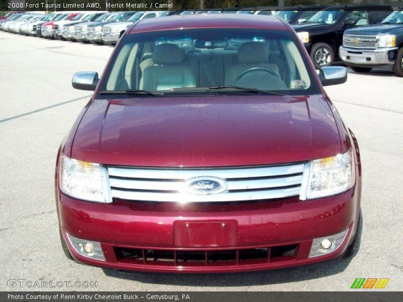 Merlot Metallic / Camel 2008 Ford Taurus Limited AWD