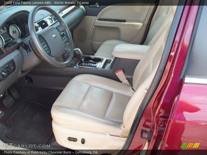 Merlot Metallic / Camel 2008 Ford Taurus Limited AWD