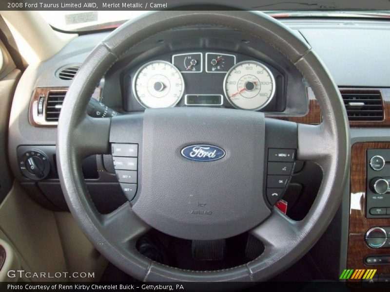 Merlot Metallic / Camel 2008 Ford Taurus Limited AWD