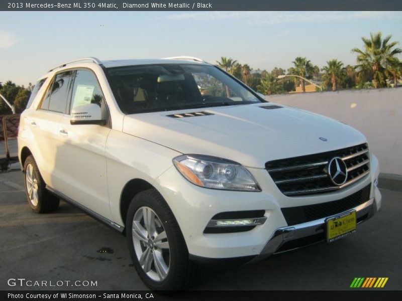 Diamond White Metallic / Black 2013 Mercedes-Benz ML 350 4Matic