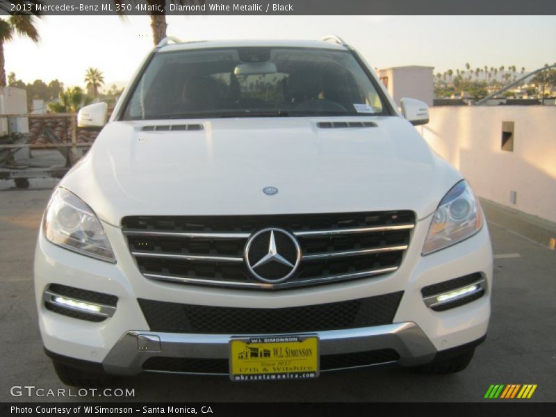 Diamond White Metallic / Black 2013 Mercedes-Benz ML 350 4Matic