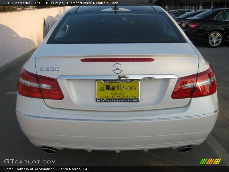 Diamond White Metallic / Black 2013 Mercedes-Benz E 350 Coupe