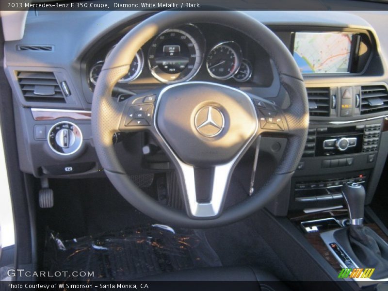 Diamond White Metallic / Black 2013 Mercedes-Benz E 350 Coupe