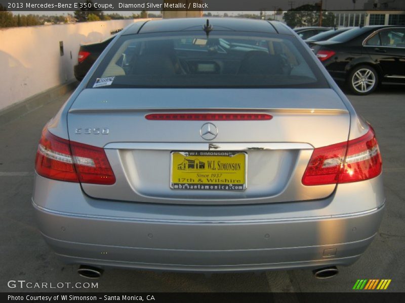 Diamond Silver Metallic / Black 2013 Mercedes-Benz E 350 Coupe