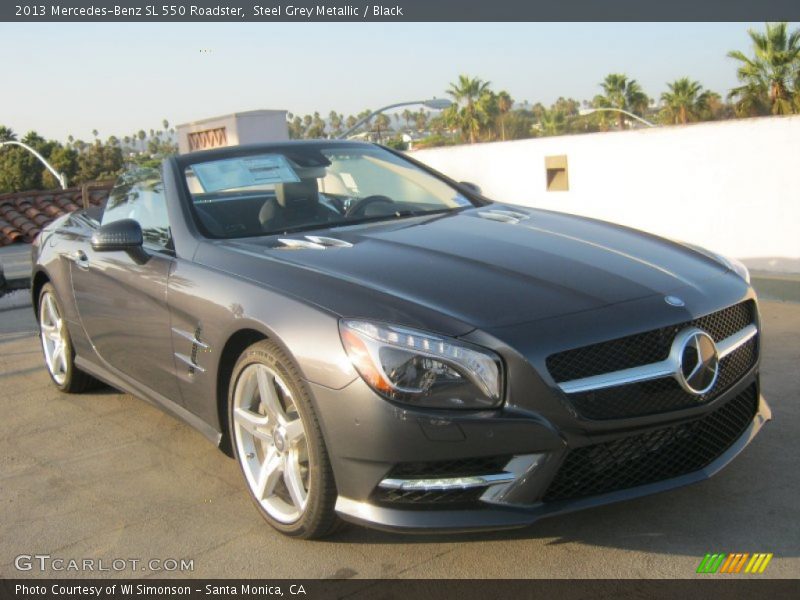 Steel Grey Metallic / Black 2013 Mercedes-Benz SL 550 Roadster