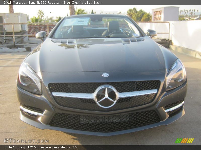 Steel Grey Metallic / Black 2013 Mercedes-Benz SL 550 Roadster