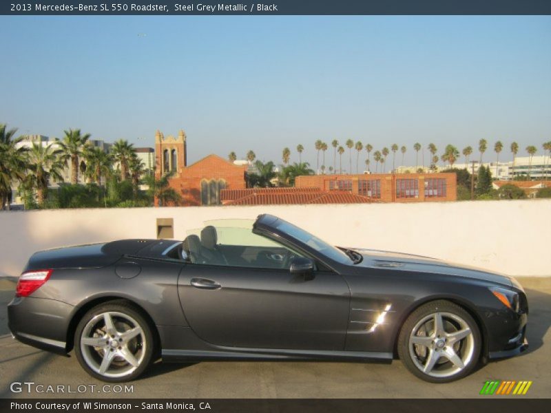 Steel Grey Metallic / Black 2013 Mercedes-Benz SL 550 Roadster