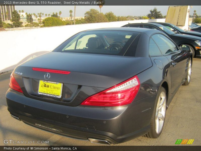 Steel Grey Metallic / Black 2013 Mercedes-Benz SL 550 Roadster