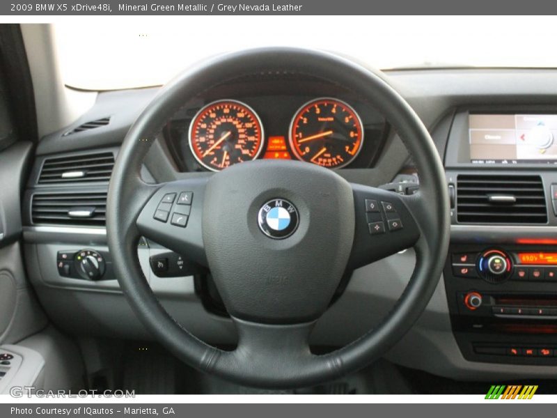 Mineral Green Metallic / Grey Nevada Leather 2009 BMW X5 xDrive48i