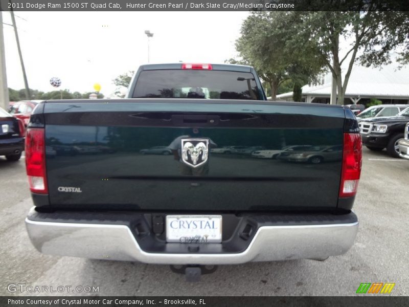 Hunter Green Pearl / Dark Slate Gray/Medium Graystone 2011 Dodge Ram 1500 ST Quad Cab
