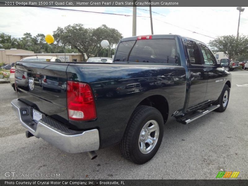 Hunter Green Pearl / Dark Slate Gray/Medium Graystone 2011 Dodge Ram 1500 ST Quad Cab
