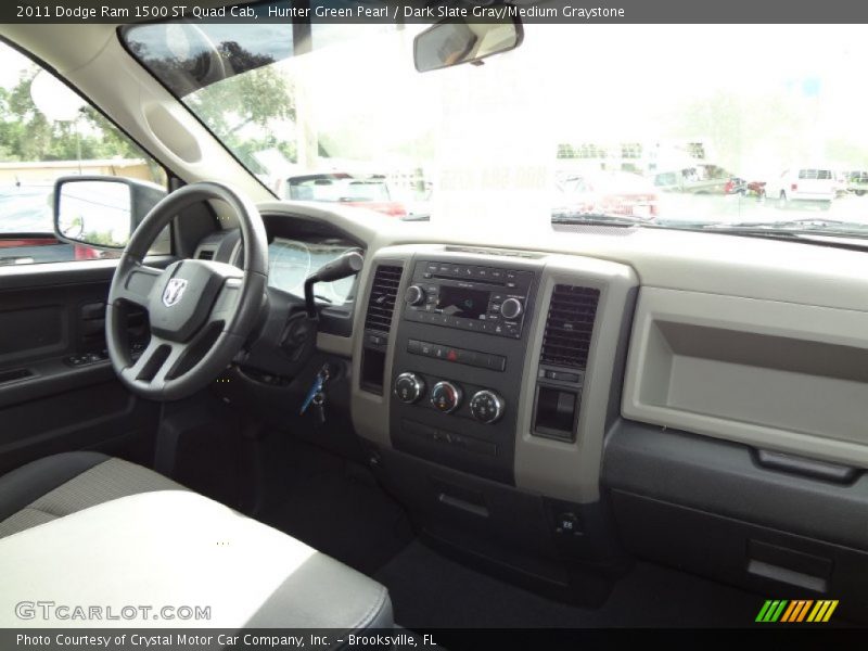 Hunter Green Pearl / Dark Slate Gray/Medium Graystone 2011 Dodge Ram 1500 ST Quad Cab