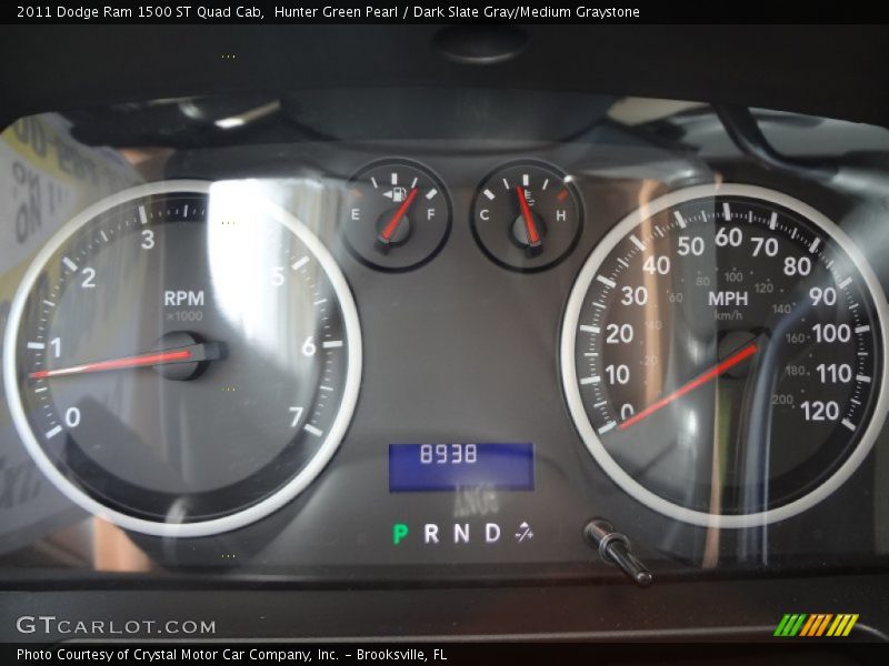 Hunter Green Pearl / Dark Slate Gray/Medium Graystone 2011 Dodge Ram 1500 ST Quad Cab