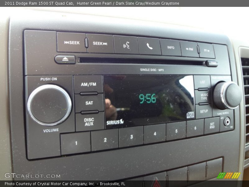 Hunter Green Pearl / Dark Slate Gray/Medium Graystone 2011 Dodge Ram 1500 ST Quad Cab