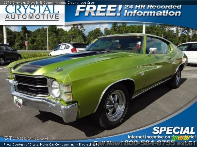 Antique Green / Jade Green 1971 Chevrolet Chevelle SS Coupe