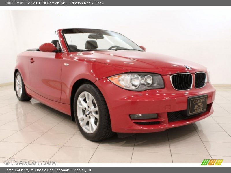 Crimson Red / Black 2008 BMW 1 Series 128i Convertible