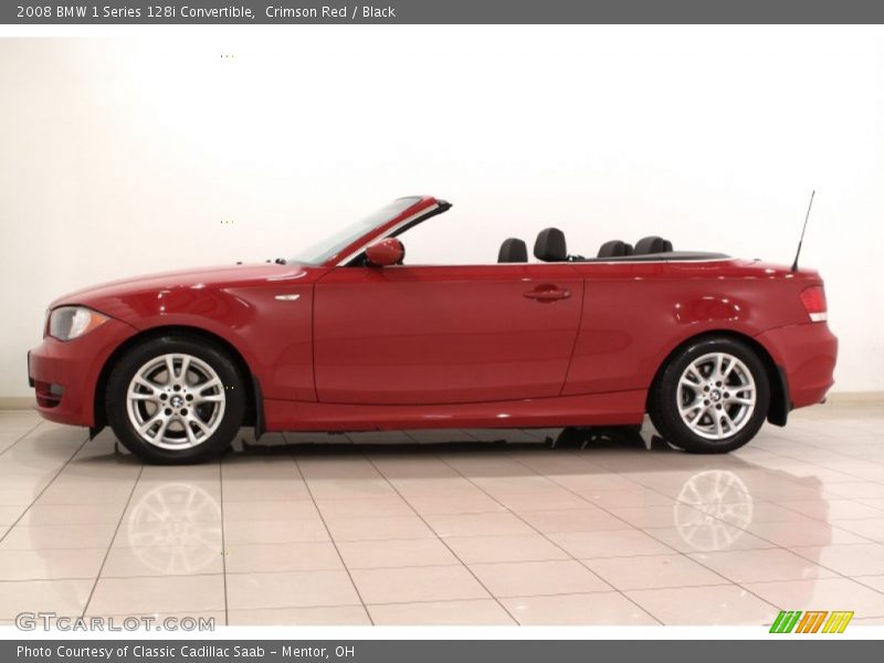 Crimson Red / Black 2008 BMW 1 Series 128i Convertible