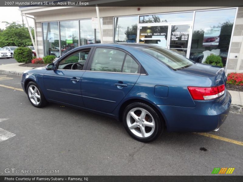 Aqua Blue / Beige 2007 Hyundai Sonata SE V6