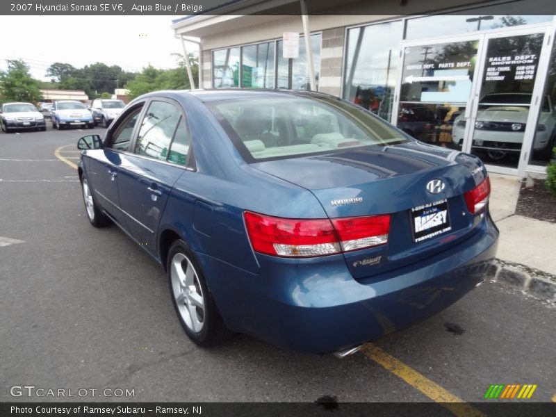 Aqua Blue / Beige 2007 Hyundai Sonata SE V6