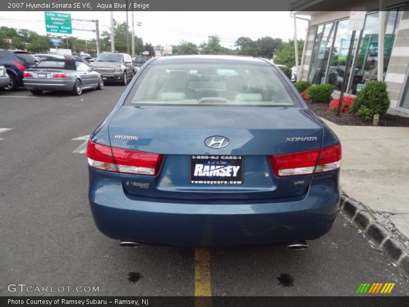Aqua Blue / Beige 2007 Hyundai Sonata SE V6