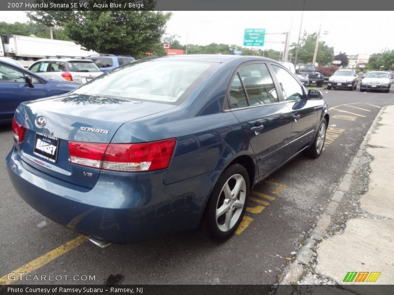 Aqua Blue / Beige 2007 Hyundai Sonata SE V6