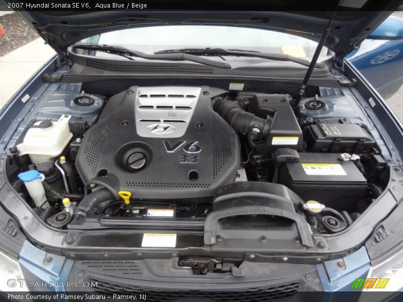 Aqua Blue / Beige 2007 Hyundai Sonata SE V6