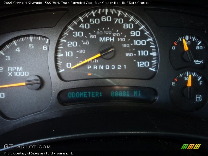 Blue Granite Metallic / Dark Charcoal 2006 Chevrolet Silverado 1500 Work Truck Extended Cab