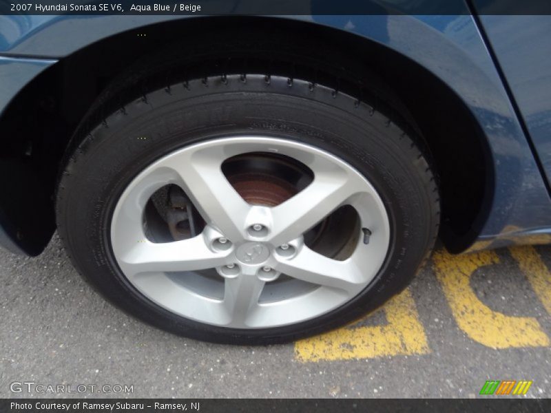 Aqua Blue / Beige 2007 Hyundai Sonata SE V6