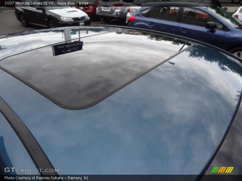Aqua Blue / Beige 2007 Hyundai Sonata SE V6