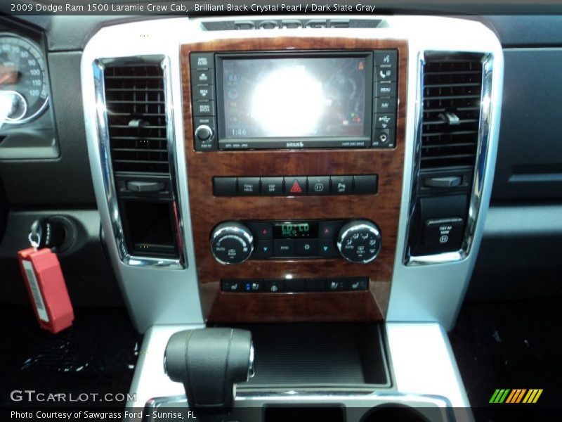 Brilliant Black Crystal Pearl / Dark Slate Gray 2009 Dodge Ram 1500 Laramie Crew Cab