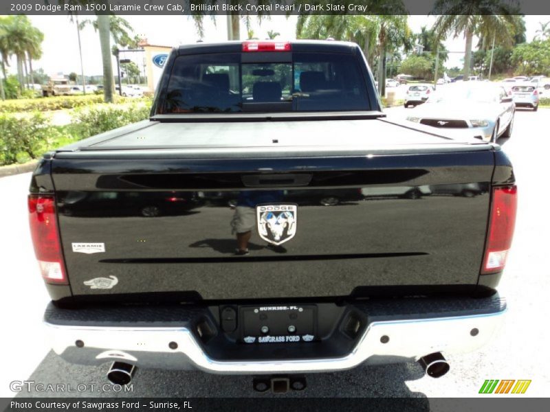 Brilliant Black Crystal Pearl / Dark Slate Gray 2009 Dodge Ram 1500 Laramie Crew Cab