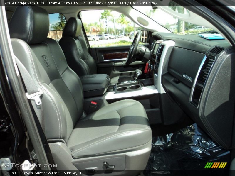 Brilliant Black Crystal Pearl / Dark Slate Gray 2009 Dodge Ram 1500 Laramie Crew Cab