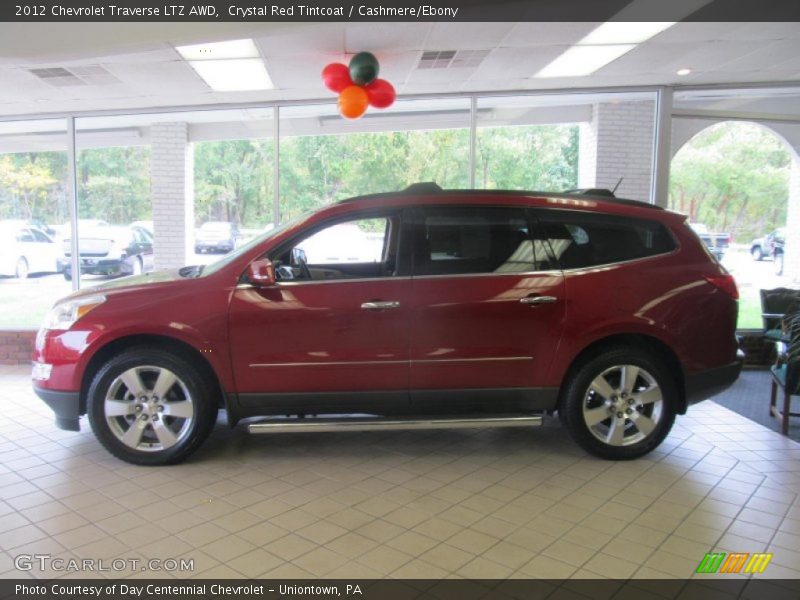 Crystal Red Tintcoat / Cashmere/Ebony 2012 Chevrolet Traverse LTZ AWD