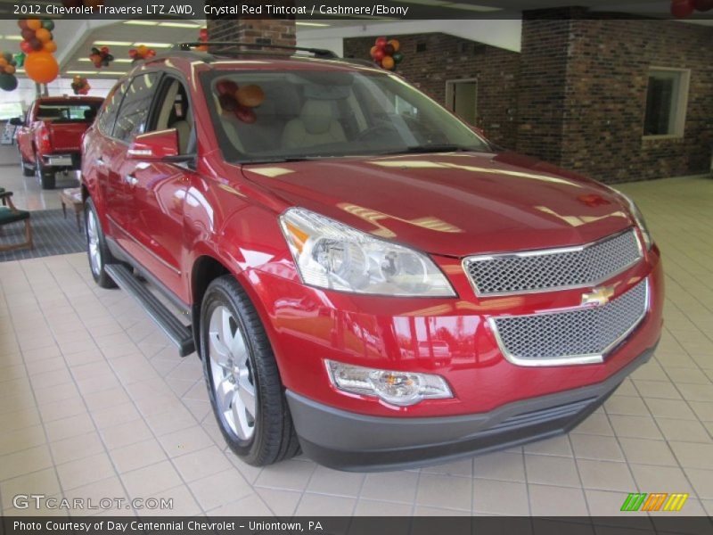 Crystal Red Tintcoat / Cashmere/Ebony 2012 Chevrolet Traverse LTZ AWD