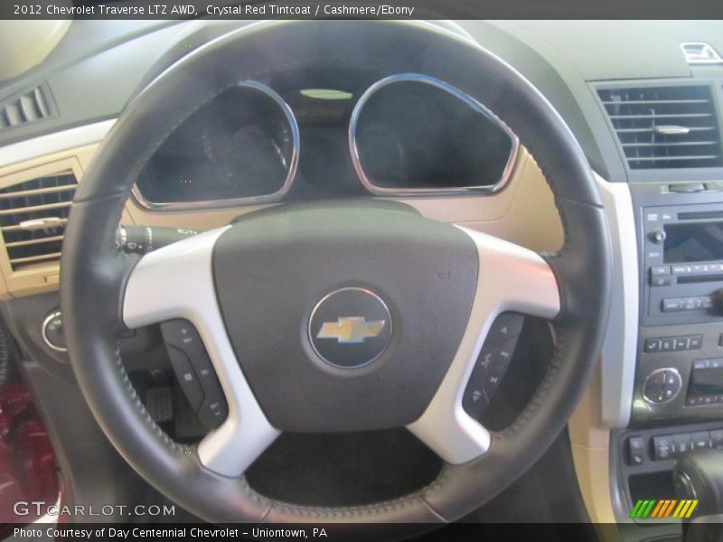 Crystal Red Tintcoat / Cashmere/Ebony 2012 Chevrolet Traverse LTZ AWD