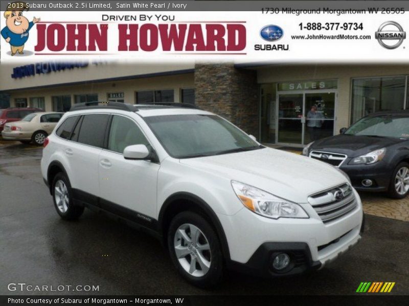 Satin White Pearl / Ivory 2013 Subaru Outback 2.5i Limited