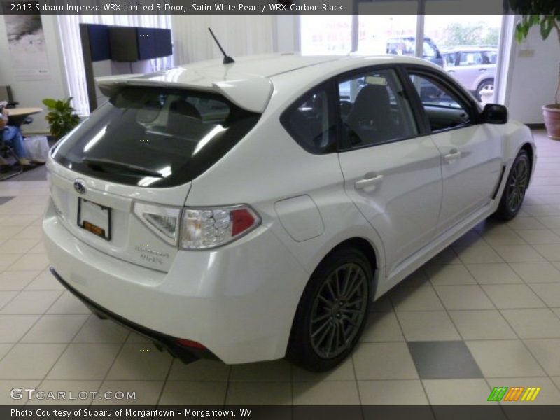Satin White Pearl / WRX Carbon Black 2013 Subaru Impreza WRX Limited 5 Door