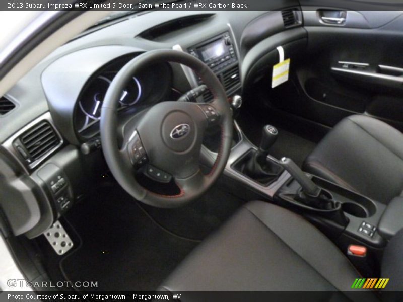 Satin White Pearl / WRX Carbon Black 2013 Subaru Impreza WRX Limited 5 Door