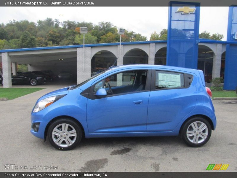 Denim (Blue) / Silver/Blue 2013 Chevrolet Spark LS