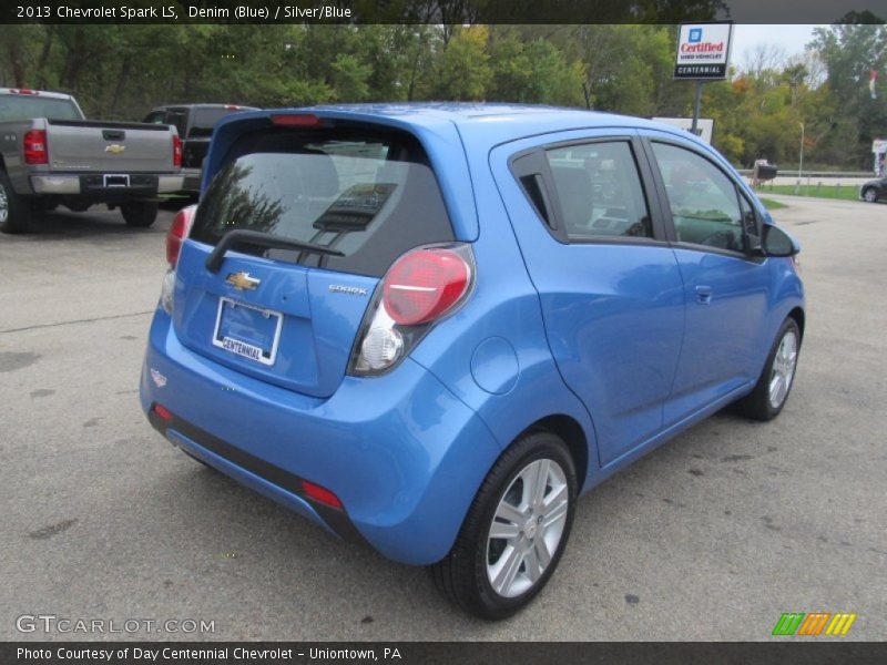 Denim (Blue) / Silver/Blue 2013 Chevrolet Spark LS