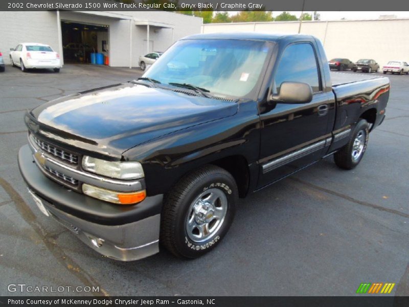 Onyx Black / Graphite Gray 2002 Chevrolet Silverado 1500 Work Truck Regular Cab