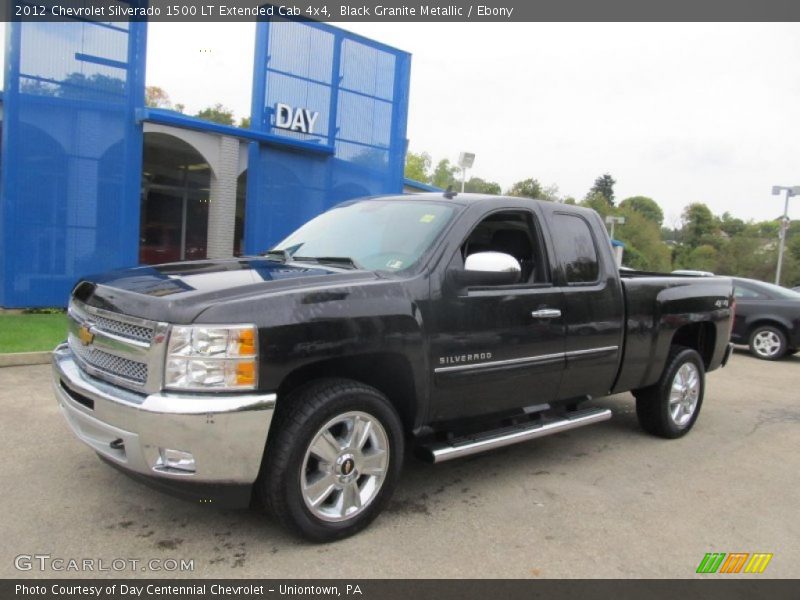 Black Granite Metallic / Ebony 2012 Chevrolet Silverado 1500 LT Extended Cab 4x4