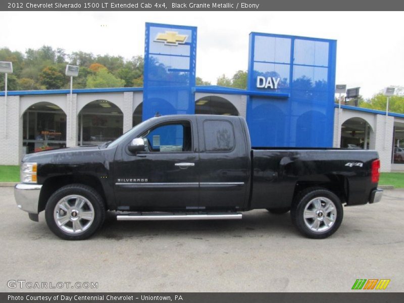 Black Granite Metallic / Ebony 2012 Chevrolet Silverado 1500 LT Extended Cab 4x4